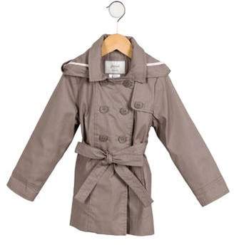 Jacadi Girls' Double-Breasted Trench Coat