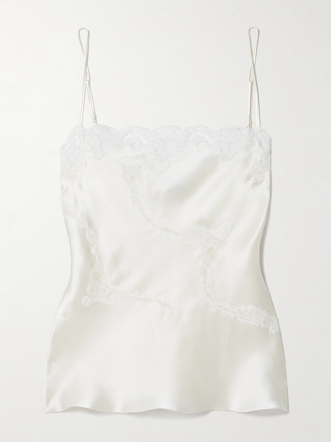 TOM FORD Lace-trimmed silk-blend satin camisole