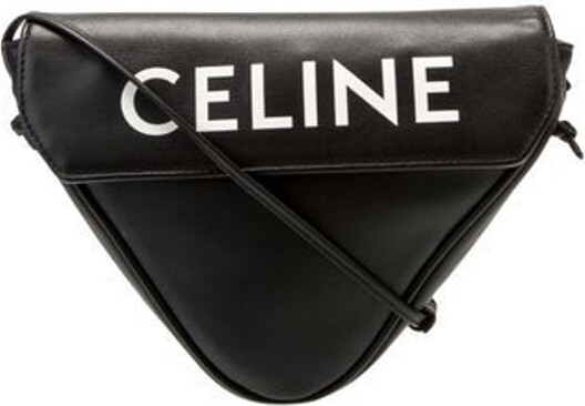 Celine Shoulder Bag From the Fall/Winter 2021 Collection by Hedi Slimane Black Leather Graphic Print Single Shoulder Strap Leather Lining Snap Closure at Front Unfortunately, due to restrictions, this item may not be eligible for shipping in all areas.