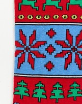 Thumbnail for your product : ASOS DESIGN ankle sock with christmas pixel fairisle print