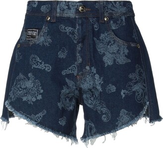 Versace Jeans Couture Denim Polyester shorts in Blau Damen Bekleidung Kurze Hosen Mini Shorts 