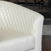 Thumbnail for your product : Christopher Knight Home Mia Ivory Bonded Leather Quilted Club Chair by
