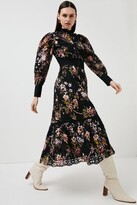 Thumbnail for your product : Karen Millen Floral Broderie Lace Insert Woven Maxi