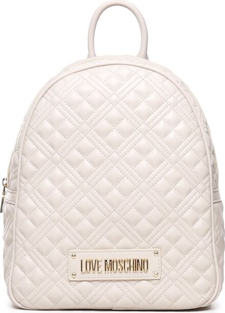 Love Moschino Logo Lettering Quilted Backpack - ShopStyle