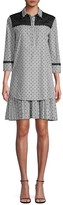 Thumbnail for your product : Piazza Sempione Polka-Dot Stripes Shirtdress