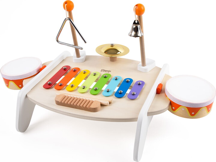 "Classic World" Toy Wooden Music Play Table (3 Pieces)
