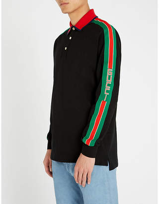 Gucci Logo-print cotton-piqué polo shirt