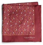 Thumbnail for your product : Ferragamo Ramage Floral Silk Pocket Square