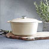 Thumbnail for your product : Linea Cream cast iron round casserole, 25.5cm