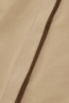 Thumbnail for your product : ZEYNEP ARCAY Cutout Cotton-poplin Mini Shirt Dress - Camel