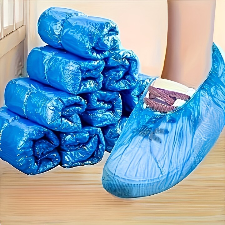 Temu 100pcs Disposable Shoe Covers, Cleaning And Hygiene Products, Travel Hotel Shoe Covers