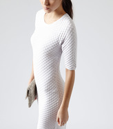 Thumbnail for your product : Reiss Oyster SCALLOP TECHNIQUE BODYCON DRESS