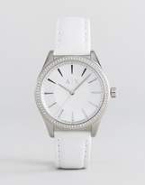 Thumbnail for your product : Armani Exchange Ax5445 Leather Watch In Silver