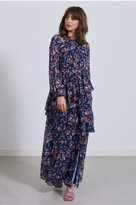 Thumbnail for your product : Little Mistress Floral Printed Long Sleeve Maxi