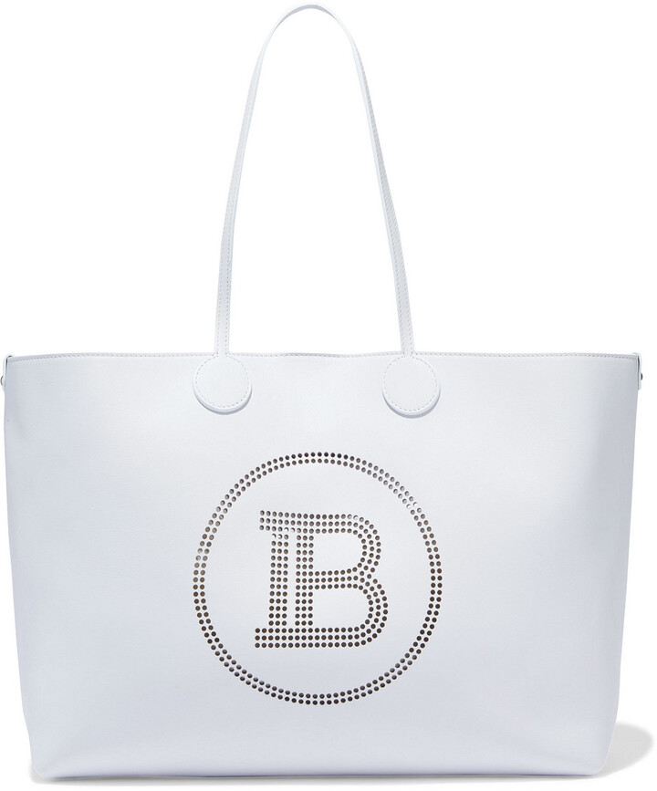 Balmain Shopping 37 Perforated Leather Tote - ShopStyle