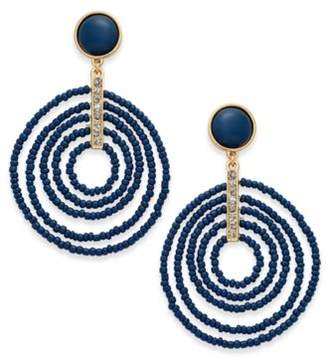 INC International Concepts Gold-Tone Beaded Spiral Orbital Drop Earrings, Created for Macy's
