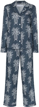 Desmond & Dempsey Howie pineapple print pyjama set