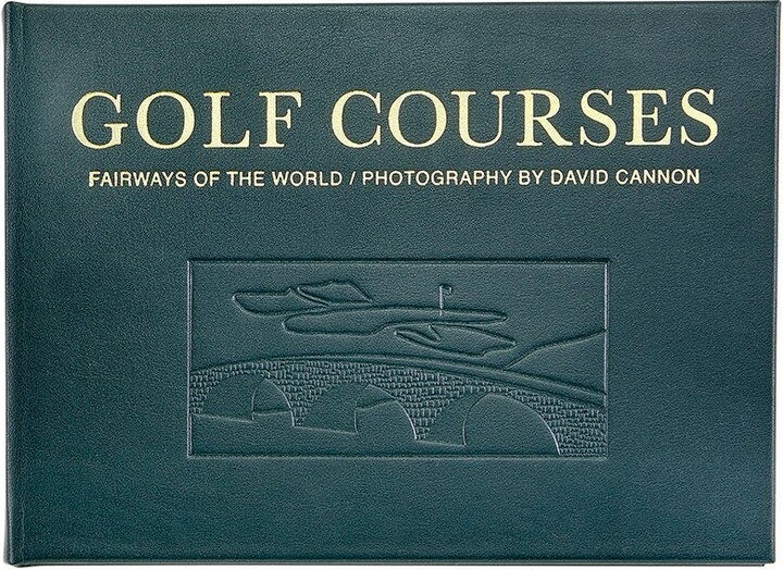 Graphic Image Golf Courses Leather Coffee Table Book