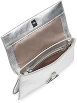 Thumbnail for your product : Loeffler Randall Tab Metallic Leather Clutch