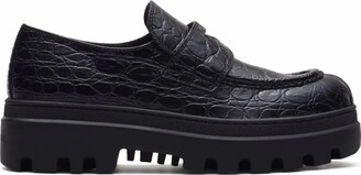 crocodile flat shoes