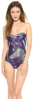 Thumbnail for your product : We Are Handsome The Racer Panel One Piece Swimsuit