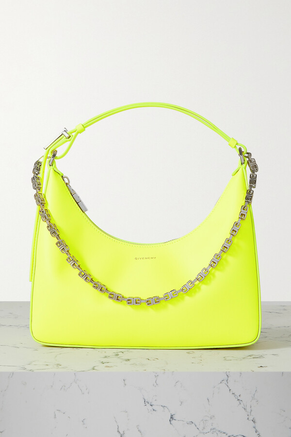 Givenchy Moon Cut Small Chain-embellished Leather Shoulder Bag - Yellow -  ShopStyle