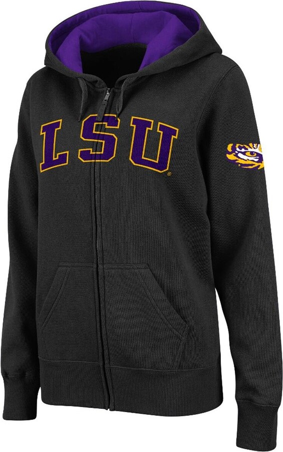 Colosseum Women's Black Lsu Tigers Arched Name Full-Zip Hoodie - ShopStyle