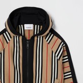 Thumbnail for your product : Burberry Childrens Icon Stripe Cotton Hooded Top