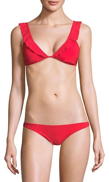 long flounce bikini top