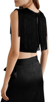 Thumbnail for your product : Miguelina Adisa cropped fringed jersey top