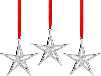 Nambe Mini Star Christmas Ornaments, Set of 3