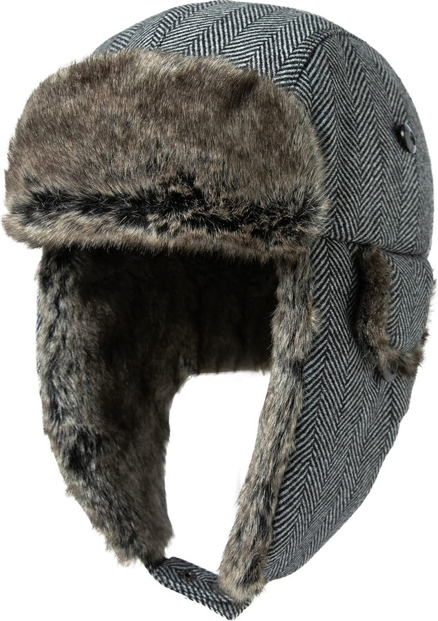 OLE Adult Unisex Olive Cotton Trapper Hat in the Hats department at