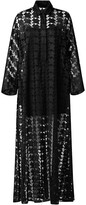 Thumbnail for your product : Akris Kinderstern Embroidery Maxi Shirtdress