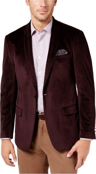 Tallia TalliaMensSlim-FitBlazerJacket,wine,38Regular