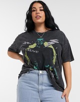 Thumbnail for your product : ASOS DESIGN Curve Halloween t-shirt with Frankenstein print