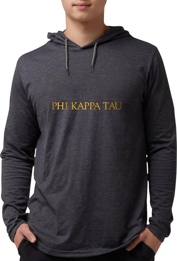 CafePress Phi Kappa Tau Old Gold Wordmark Long Sleeve T Shirt Men's Hoodie Shirt