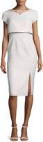 Thumbnail for your product : Theia Short-Sleeve Popover Cocktail Dress