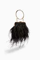 Thumbnail for your product : Topshop FROSTY Black Feather Grab Bag