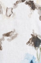 Thumbnail for your product : eskandar Watercolor Floral Print Delave Linen Tee