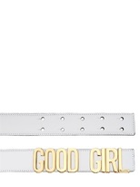 Thumbnail for your product : Moschino 35mm Good Girl Leather Low Waist Belt