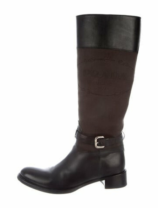 Prada Riding Boots Black ShopStyle