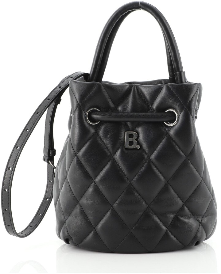 Balenciaga Touch B. Bucket Bag Quilted Leather Small - ShopStyle