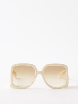 Gucci Women's White Sunglasses | ShopStyle