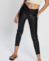 Thumbnail for your product : M.N.G - Women's Black Leggings - London PU Leggings - Size M at The Iconic