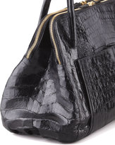 Thumbnail for your product : Nancy Gonzalez Linda Medium Crocodile Satchel Bag, Black Patent