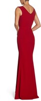 Thumbnail for your product : Dress the Population Sandra Plunge Crepe Trumpet Gown