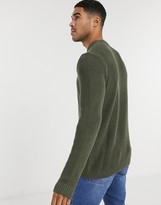 Thumbnail for your product : Topman knitted jumper in green