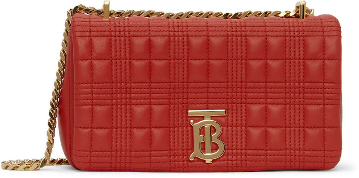red burberry handbag