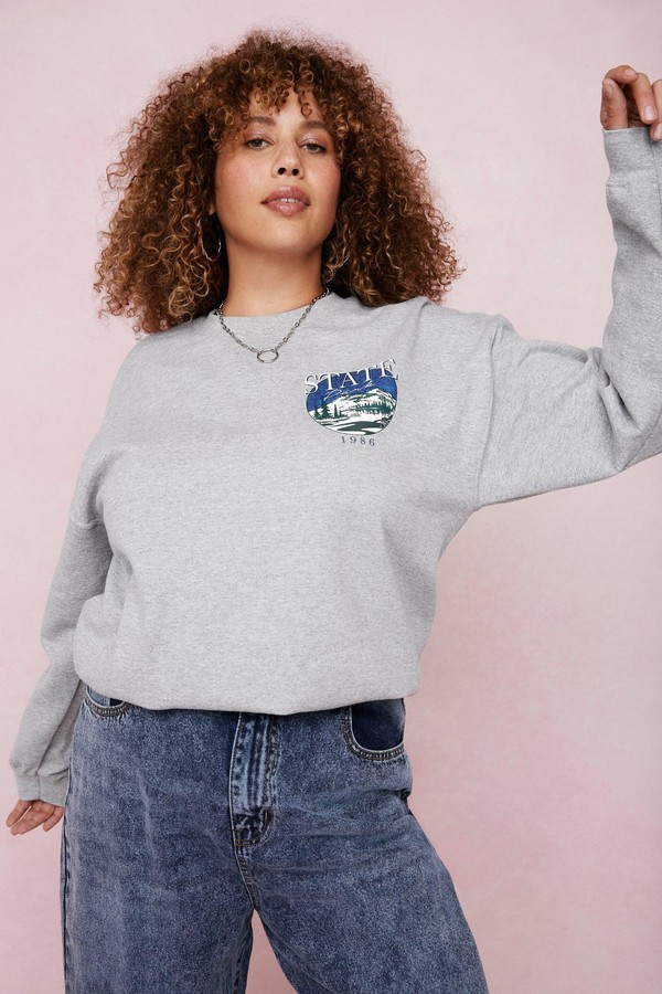plus size grey sweatshirt