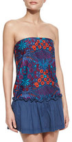 Thumbnail for your product : Marc by Marc Jacobs Floral-Print/Solid Drop-Skirt Coverup